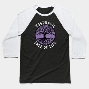 tree of life Yggdrasil Purple Valhalla Vikings Baseball T-Shirt
